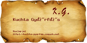 Kuchta Gyárfás névjegykártya