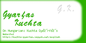 gyarfas kuchta business card